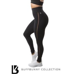 BUFFBUNNY | High Waisted Desire Leggings Black Mesh Workout Training Athletic